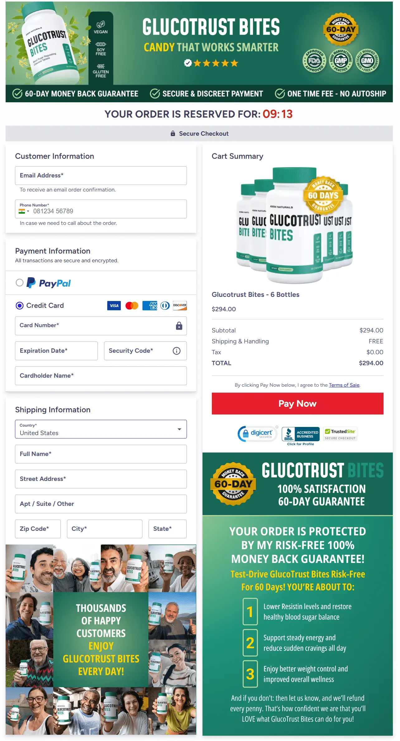 Glucotrust Bite Order